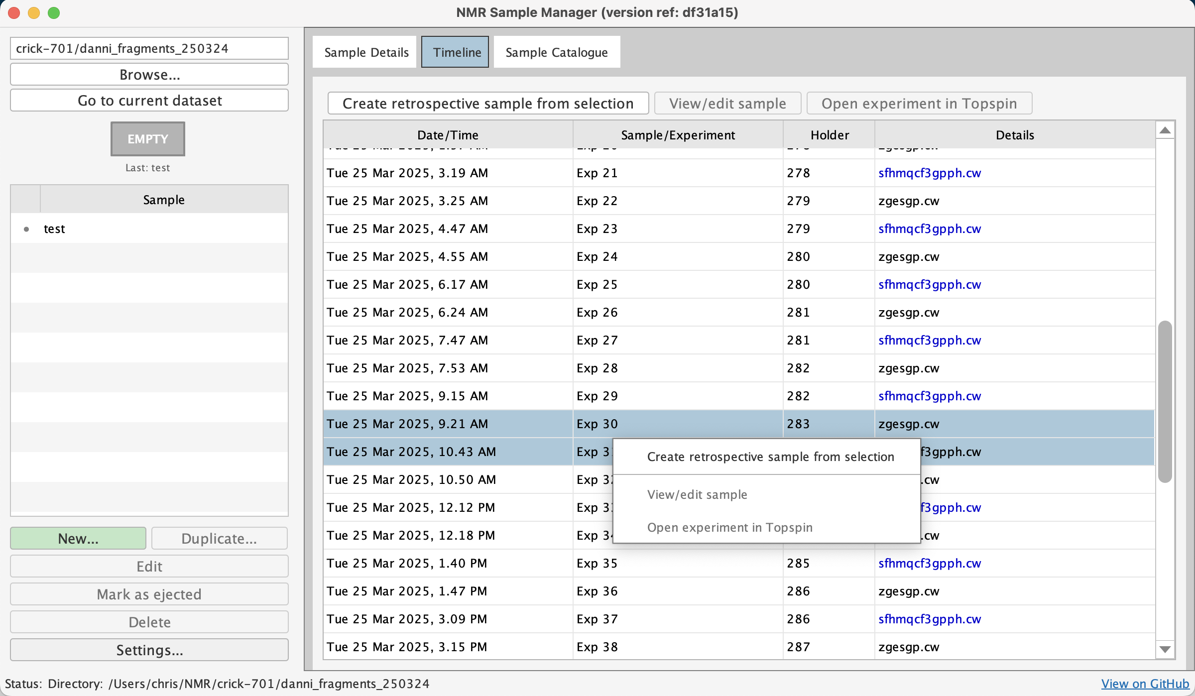 Retrospective Sample Creation