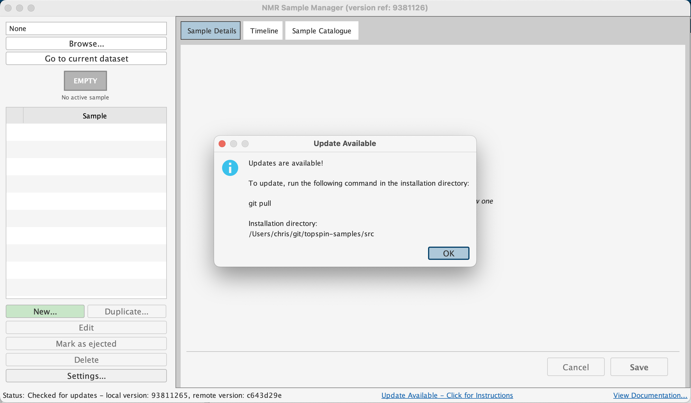 Automatic detection of updates